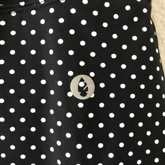 Dona Jo Polka Dot Pleated Tennis Running Skirt/Skort M/2 Black White UVB 15" - Picture 6 of 9